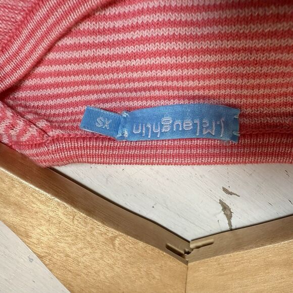 J.McLaughlin Janie Sweater Top XS Coral Cotton Blend Button Cuff Women's Preppy - Picture 9 of 11
